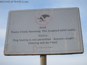 Ridiculous Street Signs- Dog Fouling Is Not Permitted- Malta