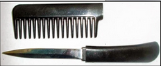 a comb and a knife