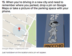 a map with a pinocchio pinoc