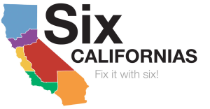 a logo with a map of the state of california