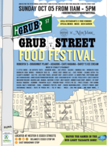 a poster of a street food festival
