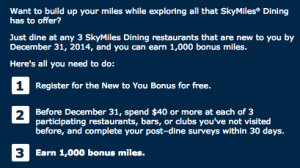 Delta SkyMiles Dining