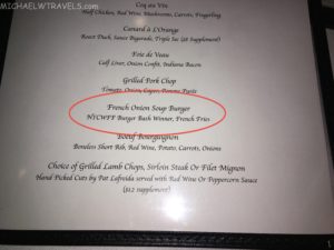 a menu with red circle