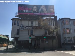 a building with a billboard on top of it