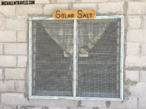 a window with a sign on it