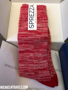 a red socks in a box