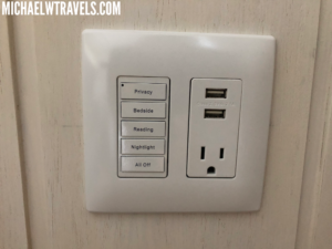 a white outlet with usb ports