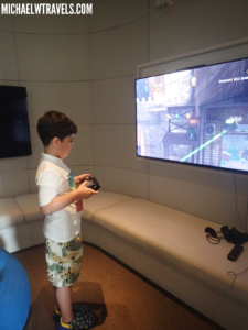 a boy playing video games