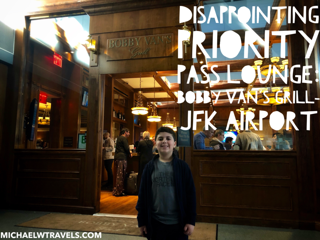 Disappointing Priority Pass Lounge Bobby Van's Grill JFK Airport