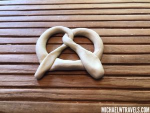 a pretzel shaped like a heart