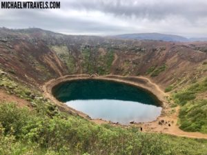 a lake in a crater