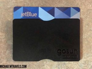 a black and blue card