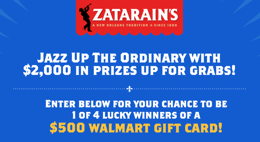 Win A $500 Walmart Gift Card from Zatarain's! (4 Winners)