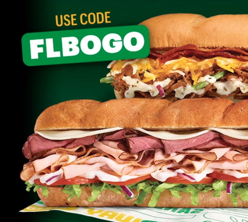 Subway- Buy 1 Footlong, Get 1 Free!