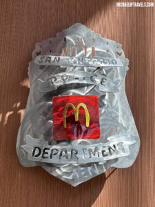 a mcdonald's logo on a plastic bag