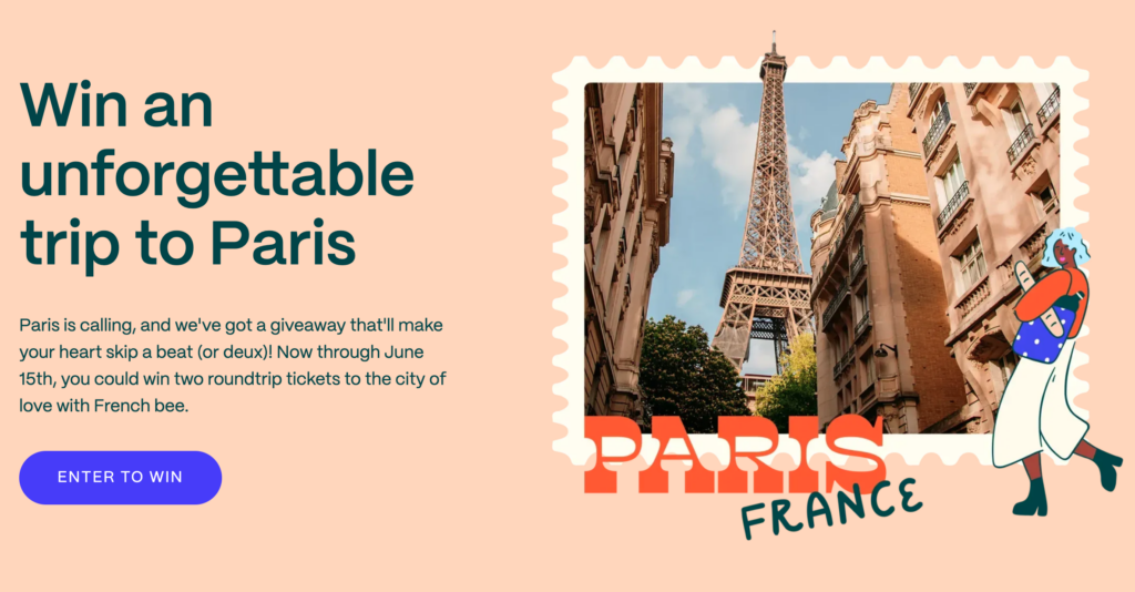 Win Flights For Two To Paris France + $1,000!