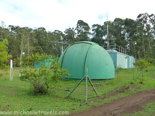 a green dome in a field