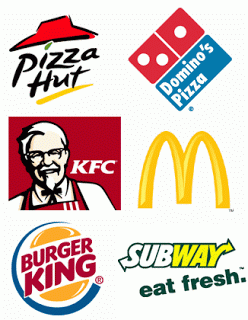 a group of logos of fast food restaurants