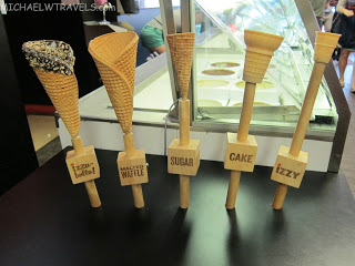 a group of ice cream cones