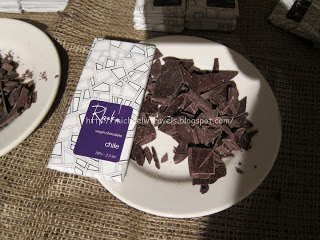 a plate of chocolate on a table
