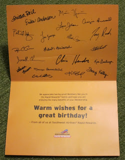 a card with autographed text