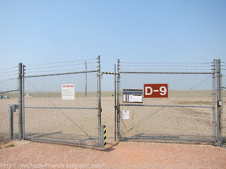 a gated area with a sign