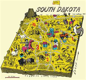 a map of south dakota