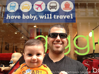 a man and baby posing for a picture
