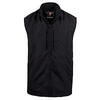 a black vest with a zipper