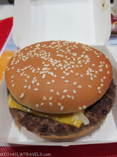 a cheeseburger in a box